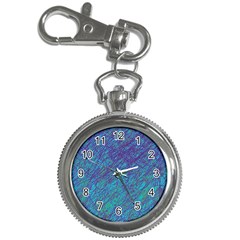 Blue Pattern Key Chain Watches by Valentinaart