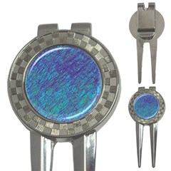 Blue Pattern 3-in-1 Golf Divots