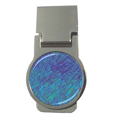 Blue Pattern Money Clips (round) 