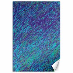 Blue Pattern Canvas 20  X 30  