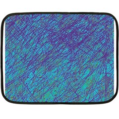 Blue Pattern Fleece Blanket (mini) by Valentinaart