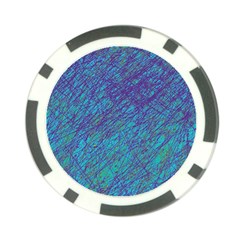 Blue Pattern Poker Chip Card Guards (10 Pack) 