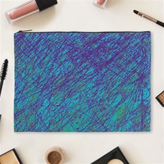 Blue Pattern Cosmetic Bag (xl)