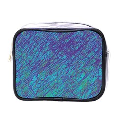 Blue Pattern Mini Toiletries Bags