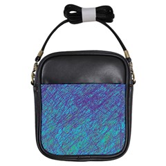 Blue Pattern Girls Sling Bags