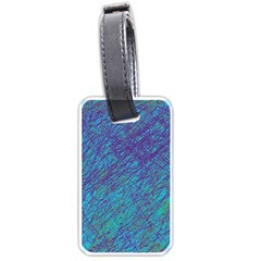 Blue Pattern Luggage Tags (one Side) 