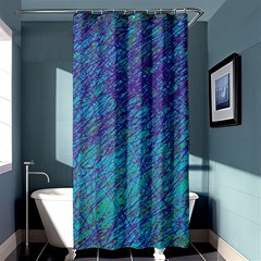 Blue Pattern Shower Curtain 36  X 72  (stall) 