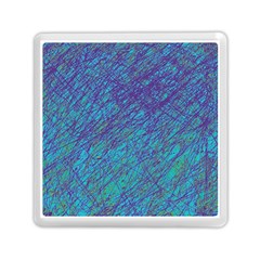 Blue Pattern Memory Card Reader (square)  by Valentinaart