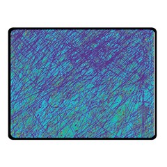 Blue Pattern Double Sided Fleece Blanket (small)  by Valentinaart