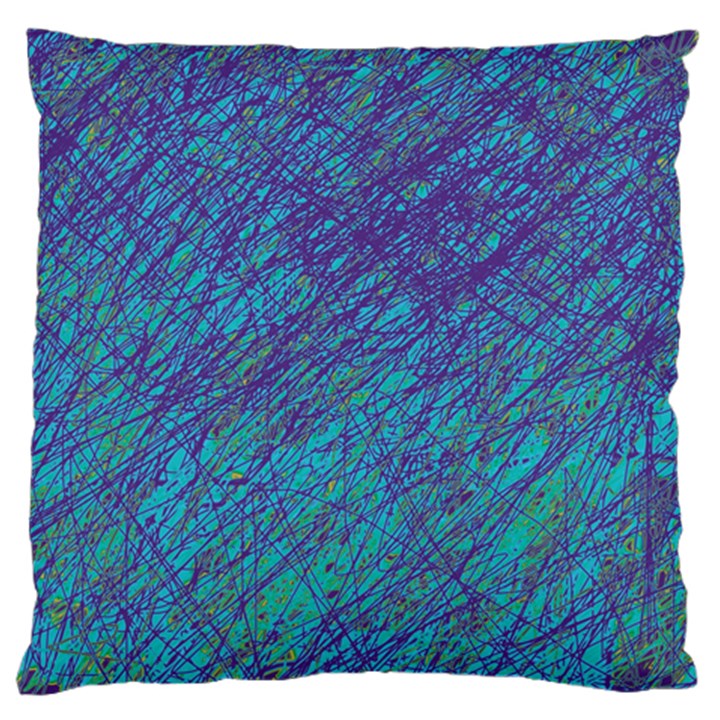 Blue pattern Standard Flano Cushion Case (Two Sides)