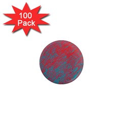 Red And Blue Pattern 1  Mini Magnets (100 Pack) 