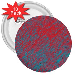 Red And Blue Pattern 3  Buttons (10 Pack) 