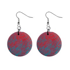 Red And Blue Pattern Mini Button Earrings