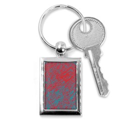 Red And Blue Pattern Key Chains (rectangle) 