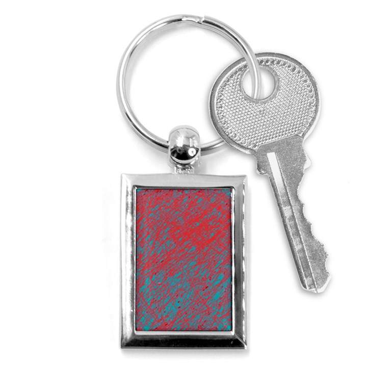 Red and blue pattern Key Chains (Rectangle) 