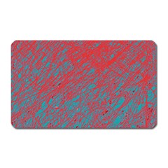 Red And Blue Pattern Magnet (rectangular)