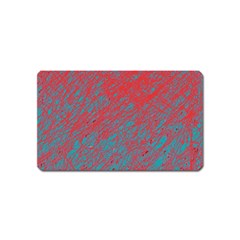 Red And Blue Pattern Magnet (name Card)