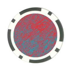 Red And Blue Pattern Poker Chip Card Guards