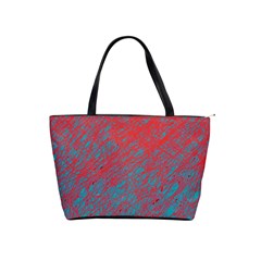 Red And Blue Pattern Shoulder Handbags