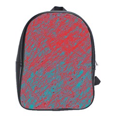 Red And Blue Pattern School Bags(large) 