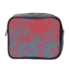 Red And Blue Pattern Mini Toiletries Bag 2-side