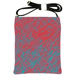 Red And Blue Pattern Shoulder Sling Bags