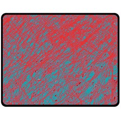 Red And Blue Pattern Fleece Blanket (medium) 