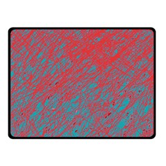 Red And Blue Pattern Fleece Blanket (small) by Valentinaart