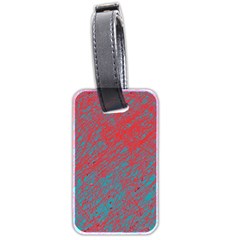 Red And Blue Pattern Luggage Tags (two Sides)