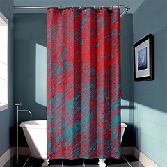 Red And Blue Pattern Shower Curtain 36  X 72  (stall) 