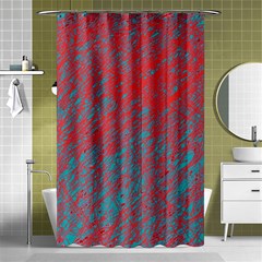 Red And Blue Pattern Shower Curtain 48  X 72  (small) 