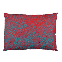 Red And Blue Pattern Pillow Case (two Sides)