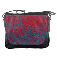 Red And Blue Pattern Messenger Bags