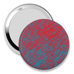 Red And Blue Pattern 3  Handbag Mirrors