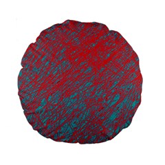 Red And Blue Pattern Standard 15  Premium Round Cushions