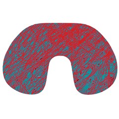 Red And Blue Pattern Travel Neck Pillows