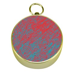 Red And Blue Pattern Gold Compasses