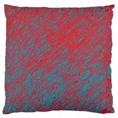 Red And Blue Pattern Standard Flano Cushion Case (one Side)