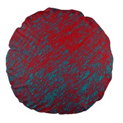 Red And Blue Pattern Large 18  Premium Flano Round Cushions by Valentinaart