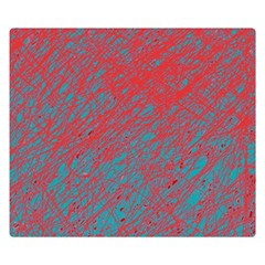 Red And Blue Pattern Double Sided Flano Blanket (small) 