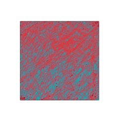 Red And Blue Pattern Satin Bandana Scarf