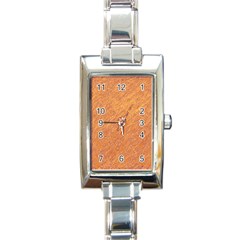 Orange Pattern Rectangle Italian Charm Watch