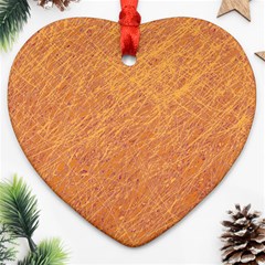 Orange Pattern Ornament (heart)  by Valentinaart