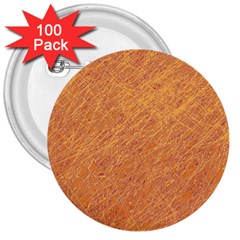 Orange Pattern 3  Buttons (100 Pack) 