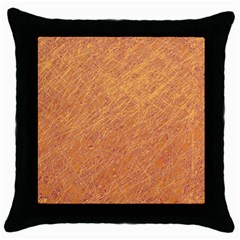 Orange Pattern Throw Pillow Case (black)