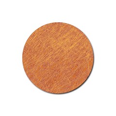 Orange Pattern Rubber Round Coaster (4 Pack) 