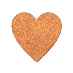 Orange Pattern Heart Magnet