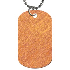 Orange Pattern Dog Tag (one Side)