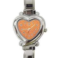 Orange Pattern Heart Italian Charm Watch by Valentinaart