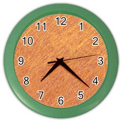 Orange Pattern Color Wall Clocks